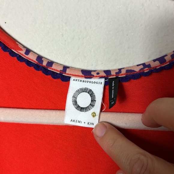 Anthropologie Akemi + Kin Correia Maxi Dress size XS Orange Purple pattern - Picture 8 of 12